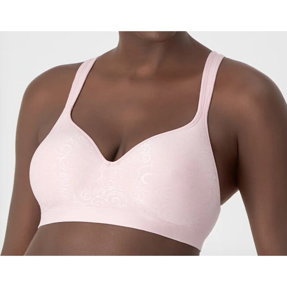 Bali Women's 40DD Hush Pink Swirl Comfort Revolution Wireless Bra G6-36